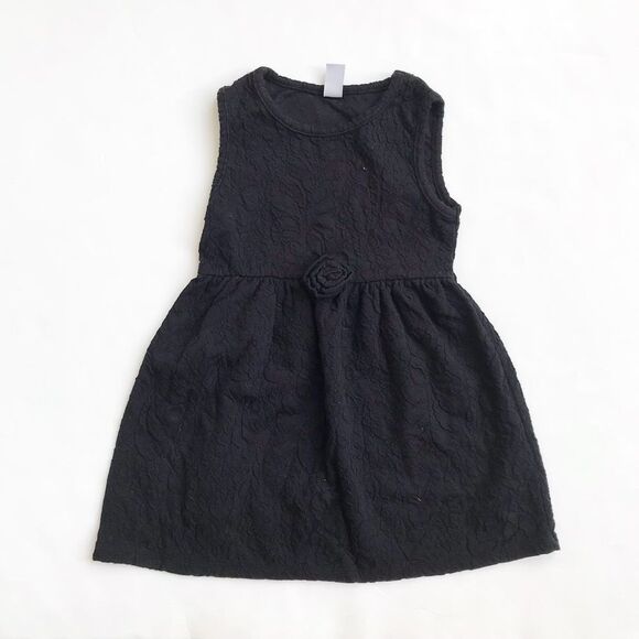 Zara black textured dress EUC 4-5T - Picture 1 of 5